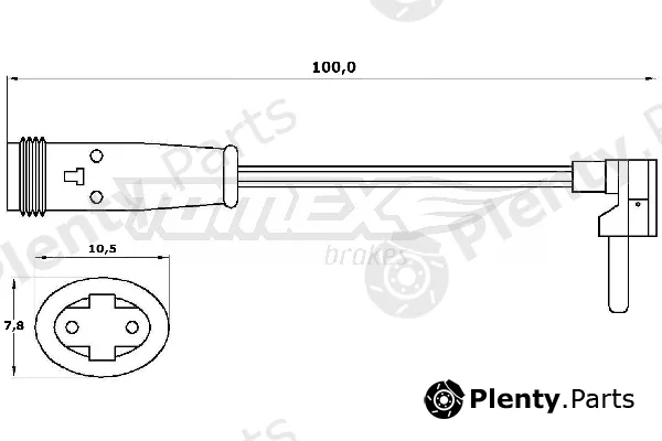 TOMEX Brakes TX30-27 — Warning Contact, brake pad wear