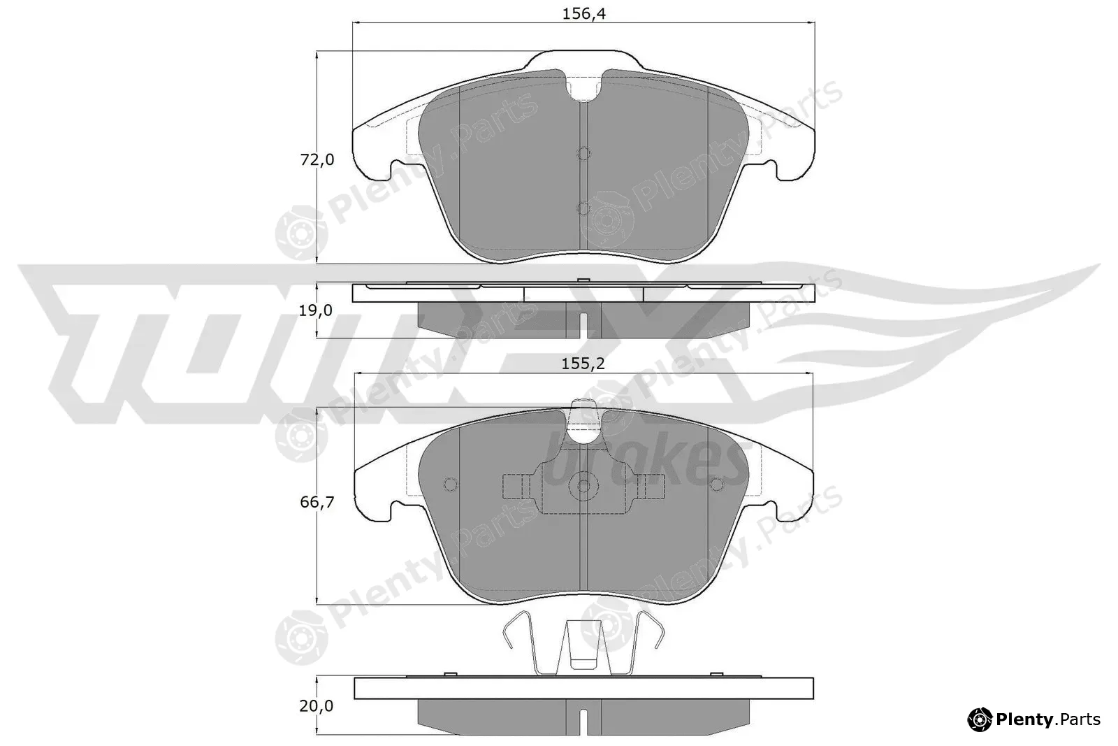 TOMEX Brakes TX14-47 — Brake Pad Set, disc brake