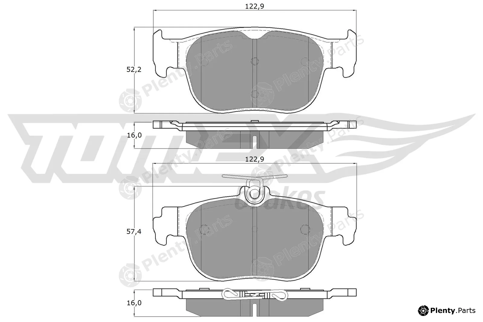 TOMEX Brakes TX60-11 — Brake Pad Set, disc brake