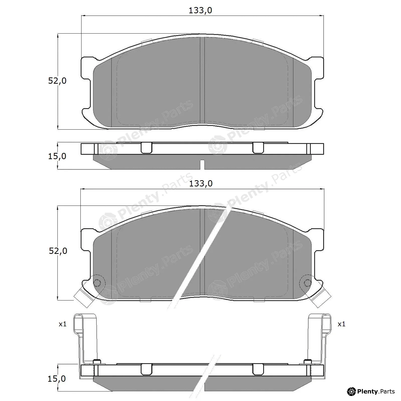 TOMEX Brakes TX11-17 — Brake Pad Set, disc brake