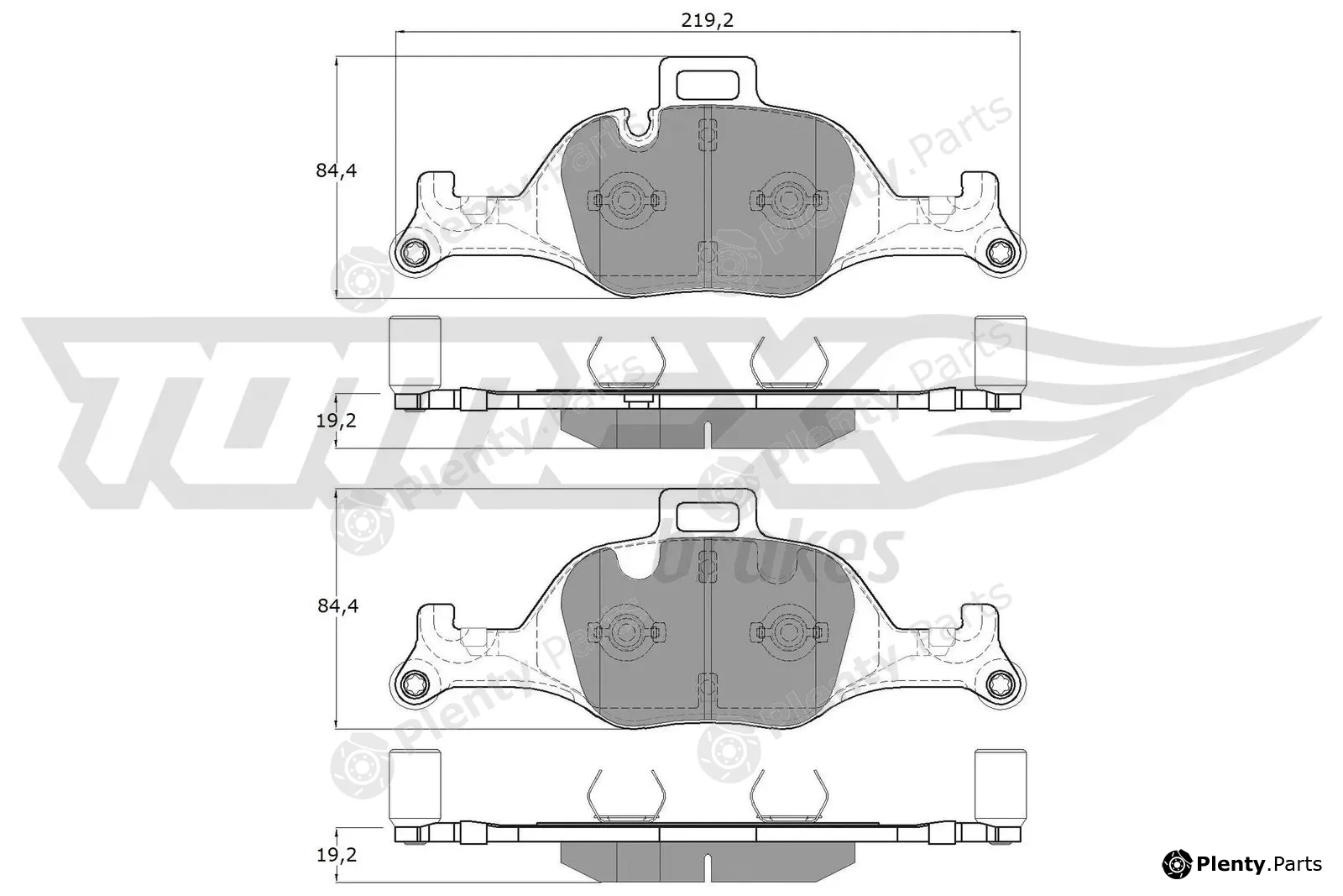TOMEX Brakes TX19-08 — Brake Pad Set, disc brake