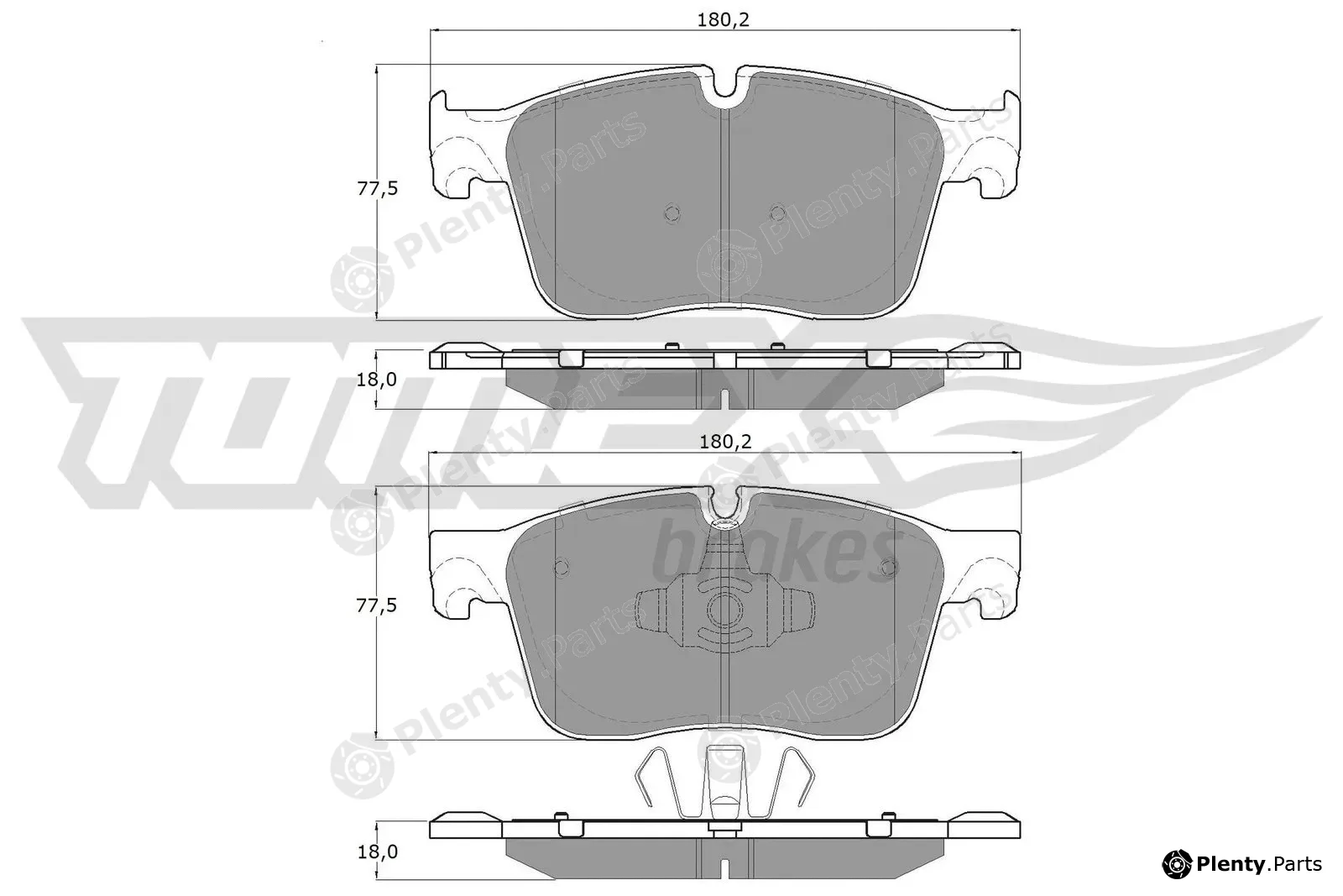 TOMEX Brakes TX18-84 — Brake Pad Set, disc brake