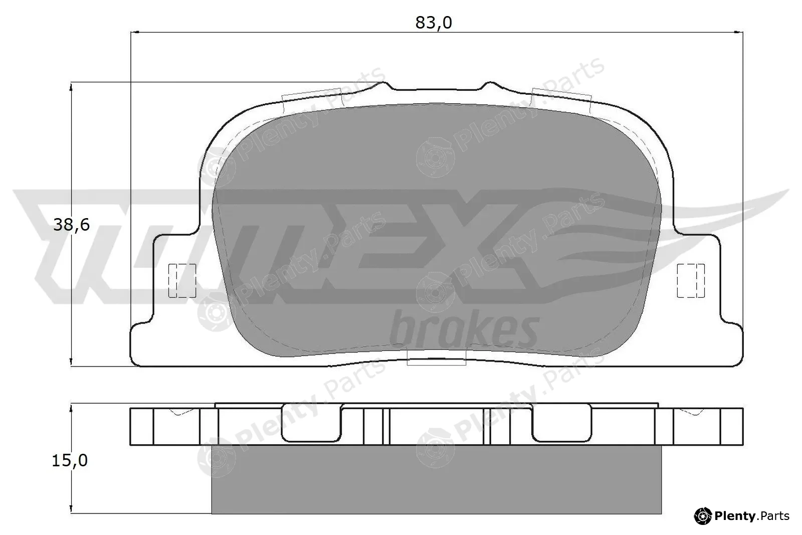 TOMEX Brakes TX13-71 — Brake Pad Set, disc brake