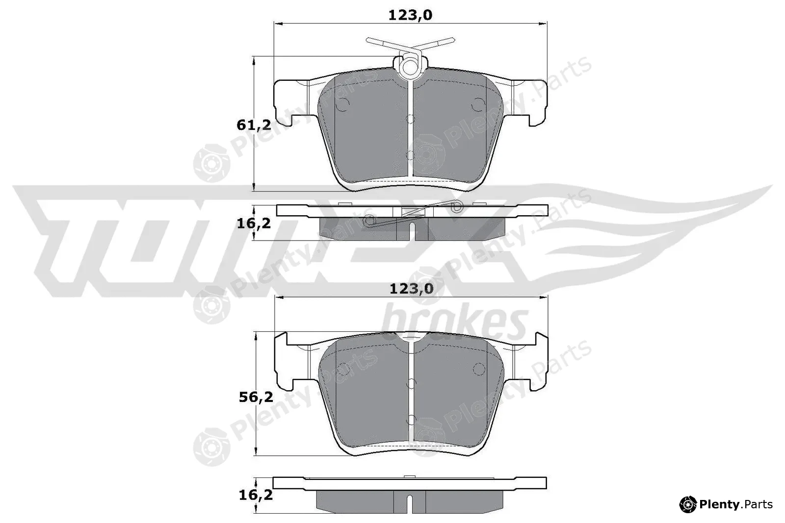 TOMEX Brakes TX17-05 — Brake Pad Set, disc brake