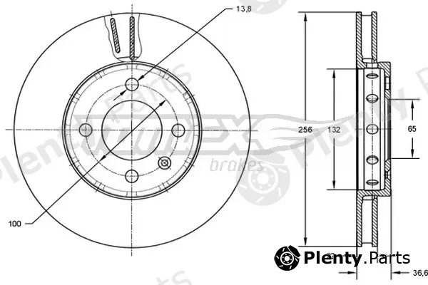 TOMEX Brakes TX72-87 — Brake Disc