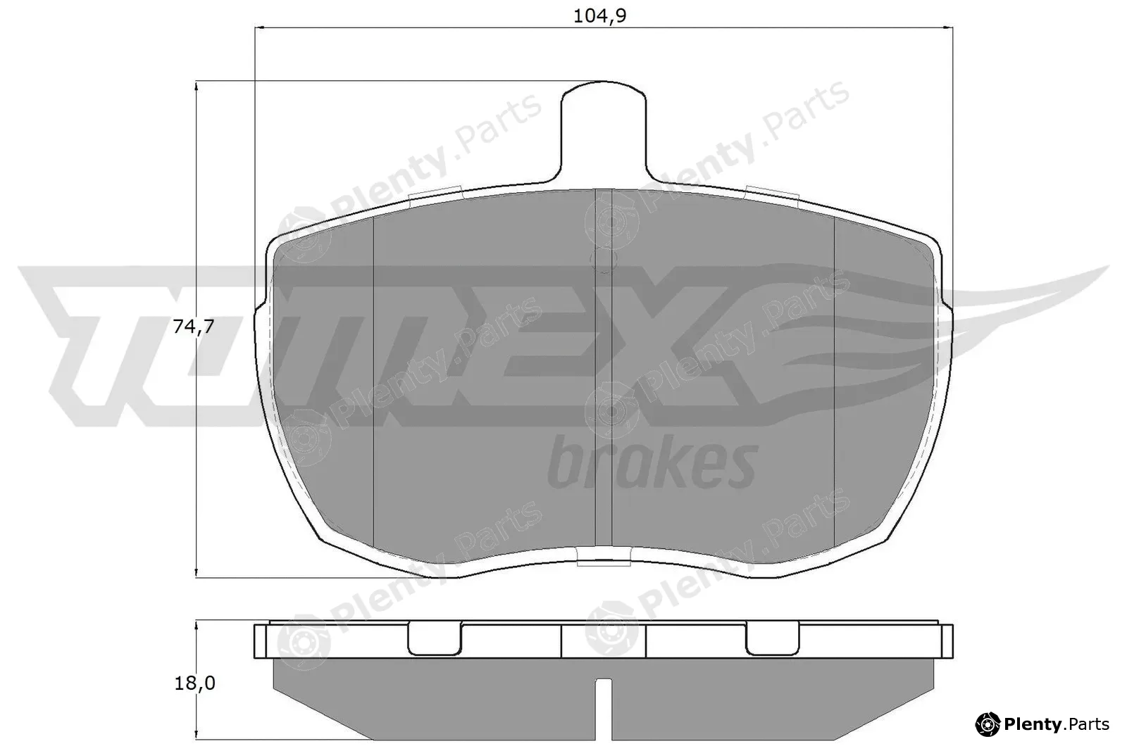 TOMEX Brakes TX11-21 — Brake Pad Set, disc brake