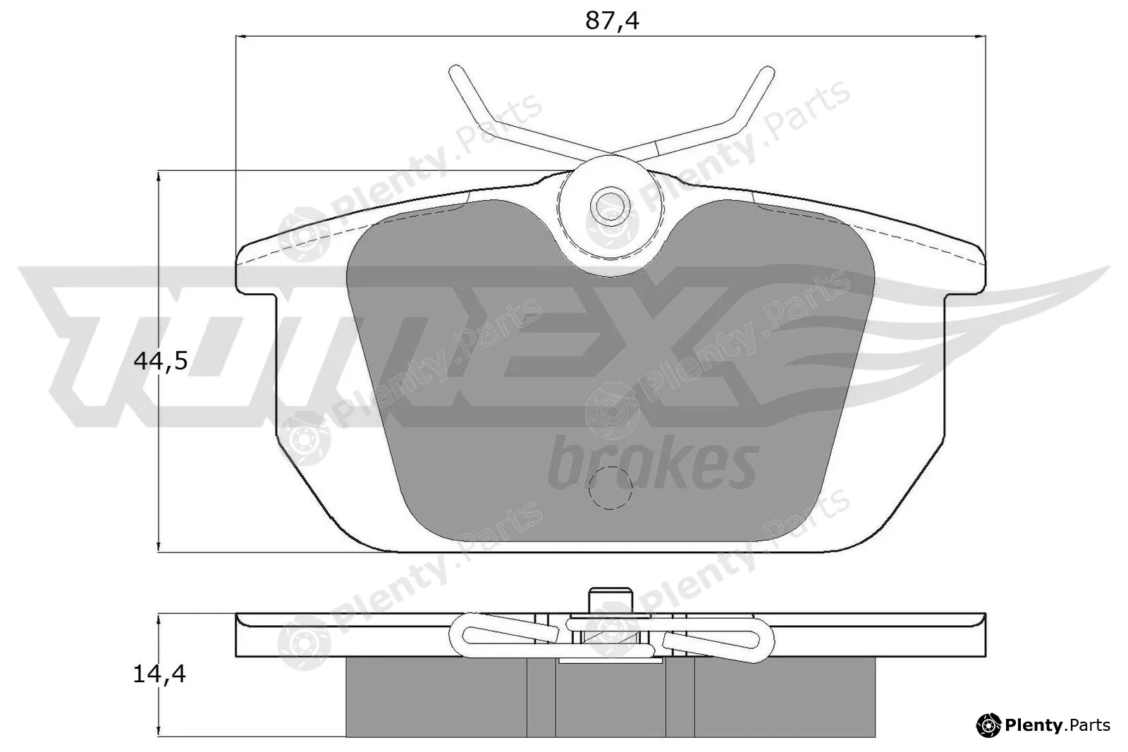 TOMEX Brakes TX12-01 — Brake Pad Set, disc brake