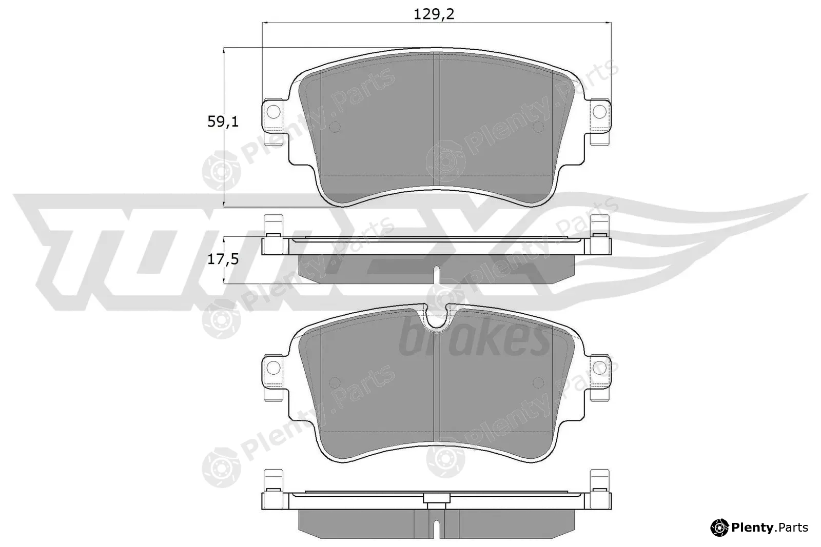 TOMEX Brakes TX18-23 — Brake Pad Set, disc brake
