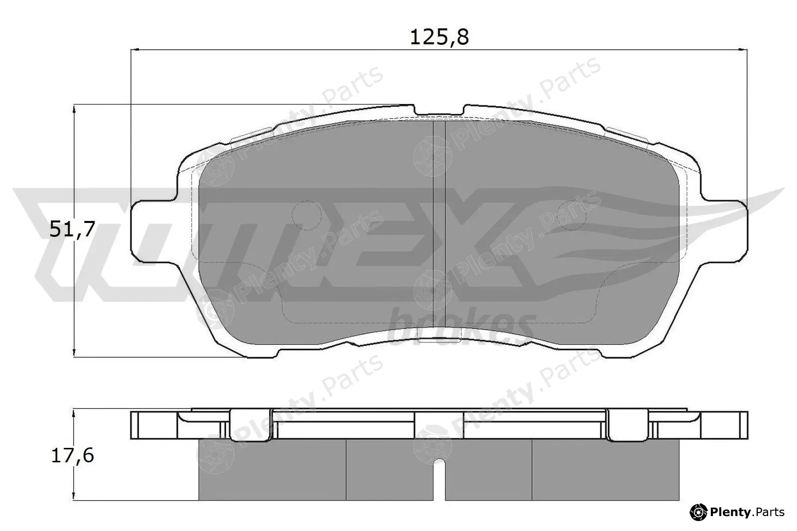 TOMEX Brakes TX17-95 — Brake Pad Set, disc brake