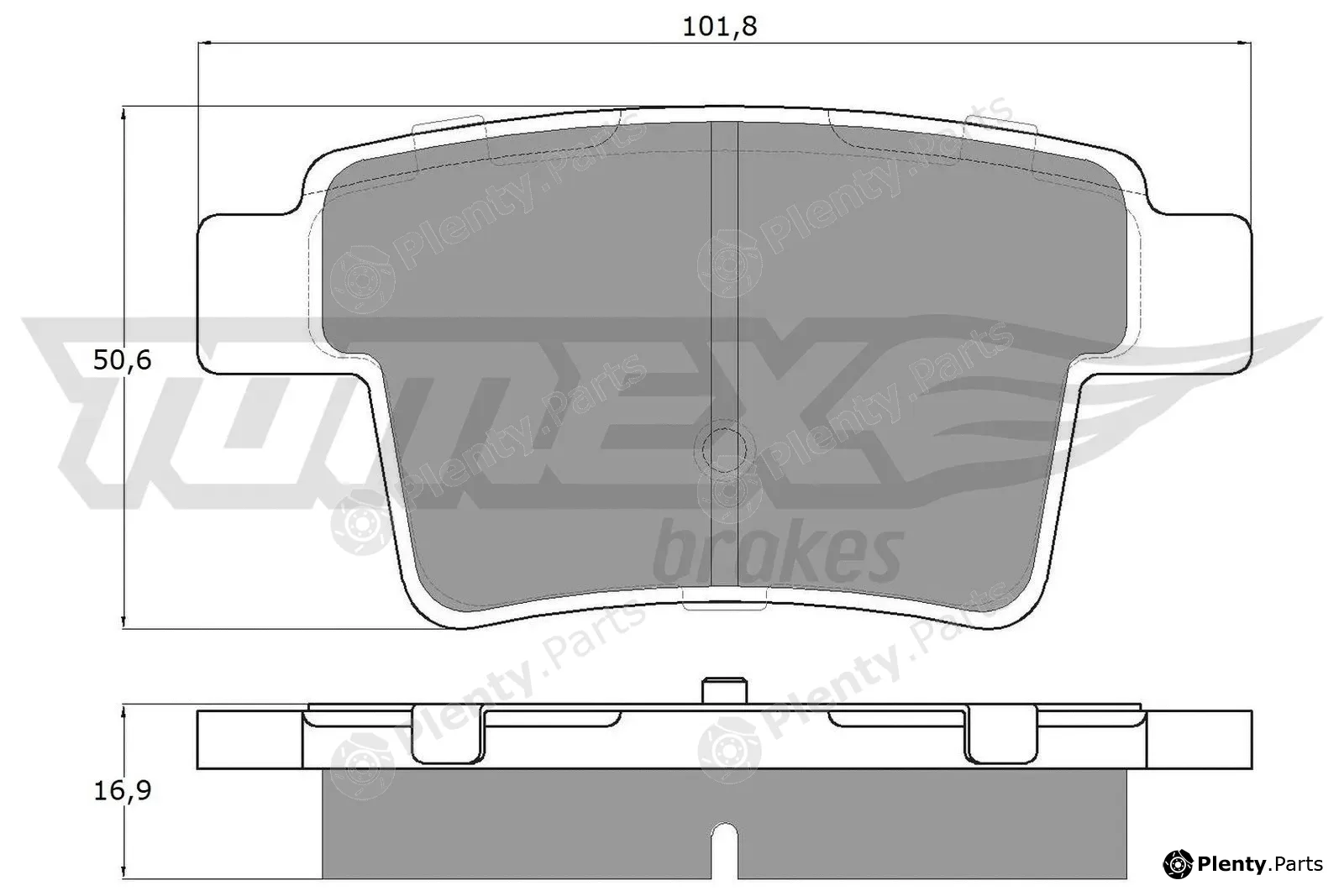 TOMEX Brakes TX14-74 — Brake Pad Set, disc brake