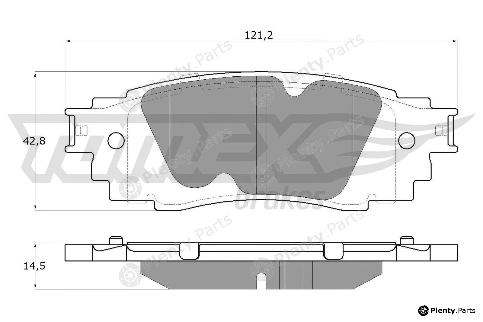TOMEX Brakes TX18-98 — Brake Pad Set, disc brake