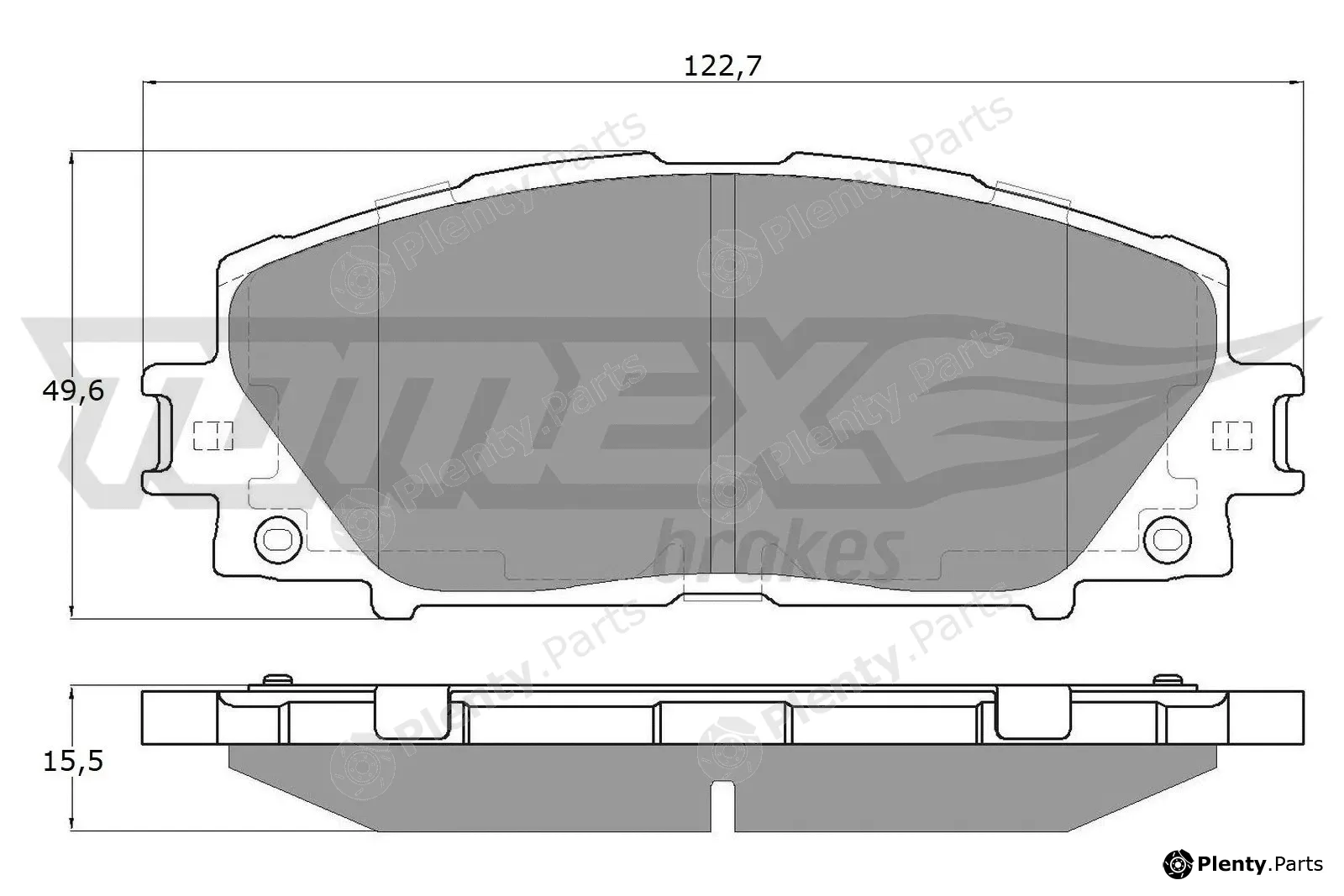 TOMEX Brakes TX19-35 — Brake Pad Set, disc brake