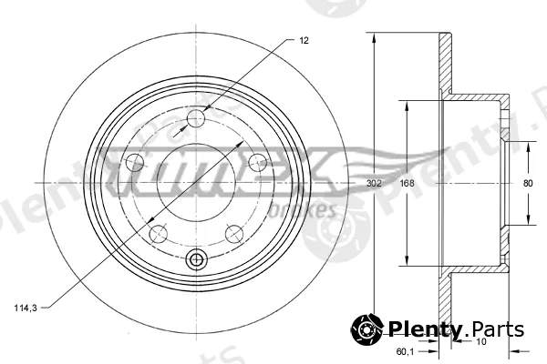 TOMEX Brakes TX73-66 — Brake Disc