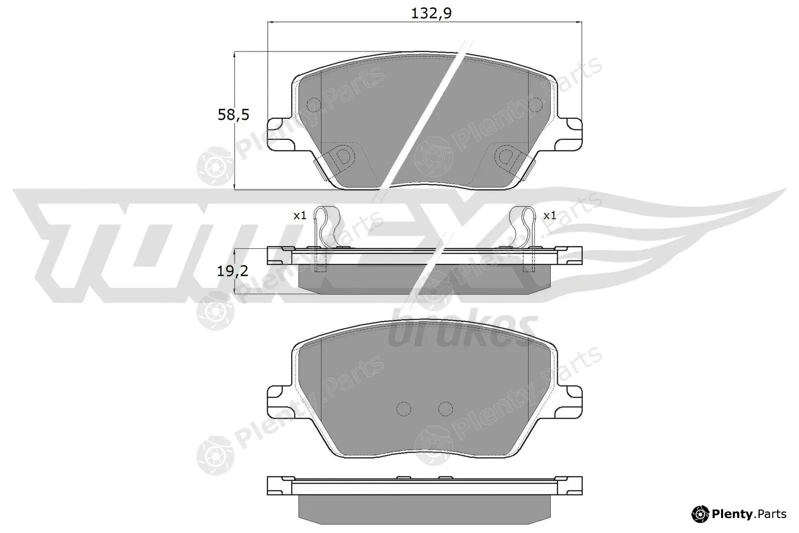 TOMEX Brakes TX18-09 — Brake Pad Set, disc brake