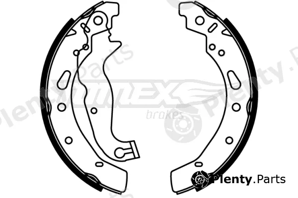 TOMEX Brakes TX22-80 — Brake Shoe Set