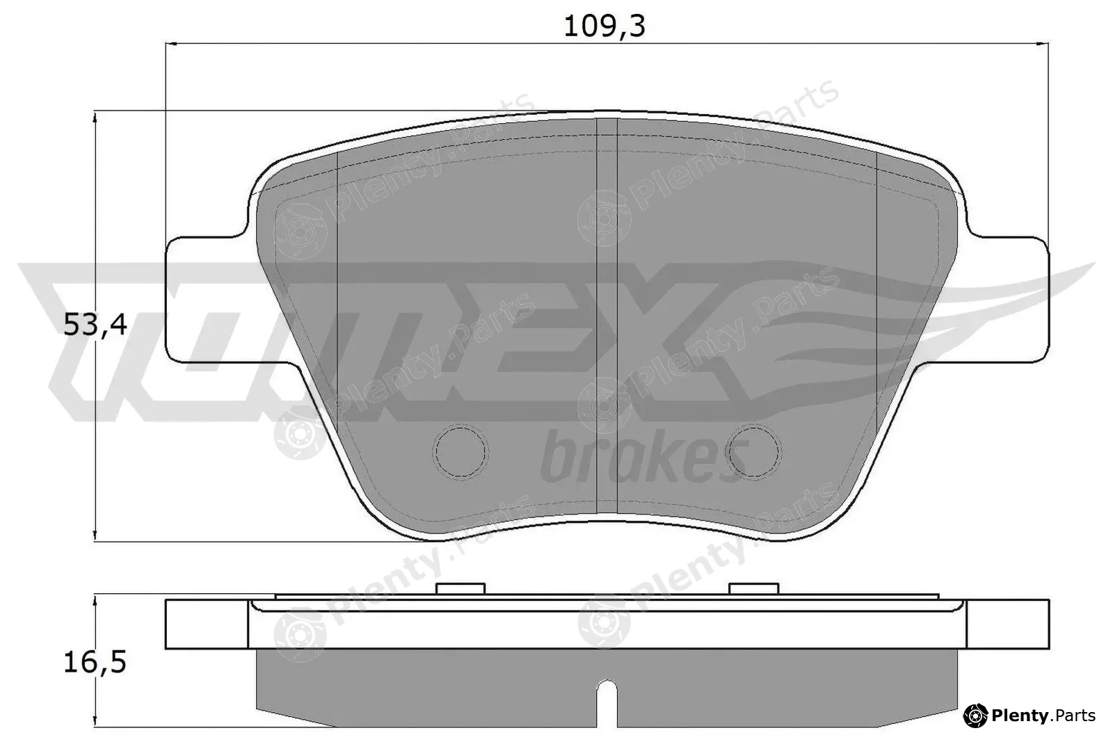 TOMEX Brakes TX16-59 — Brake Pad Set, disc brake