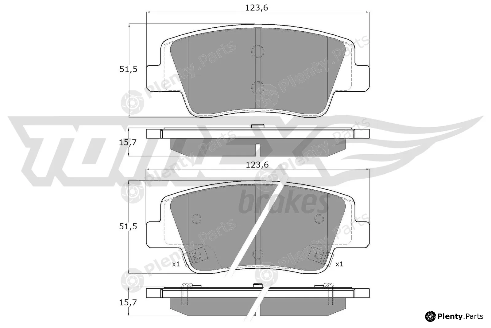 TOMEX Brakes TX60-24 — Brake Pad Set, disc brake