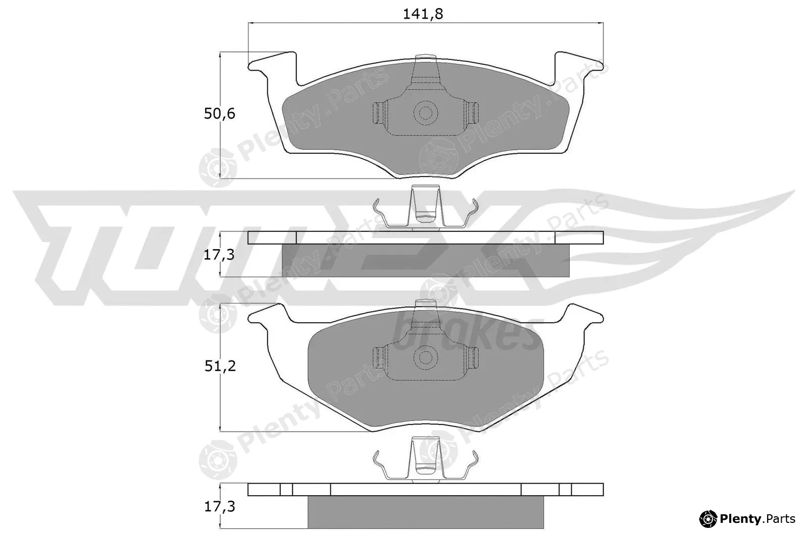 TOMEX Brakes TX10-85 — Brake Pad Set, disc brake