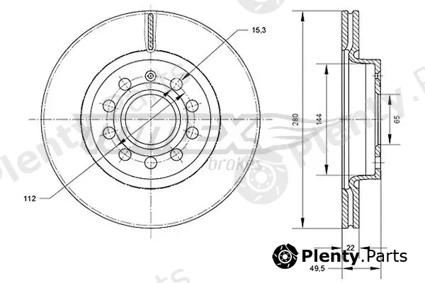 TOMEX Brakes TX70-30 — Brake Disc