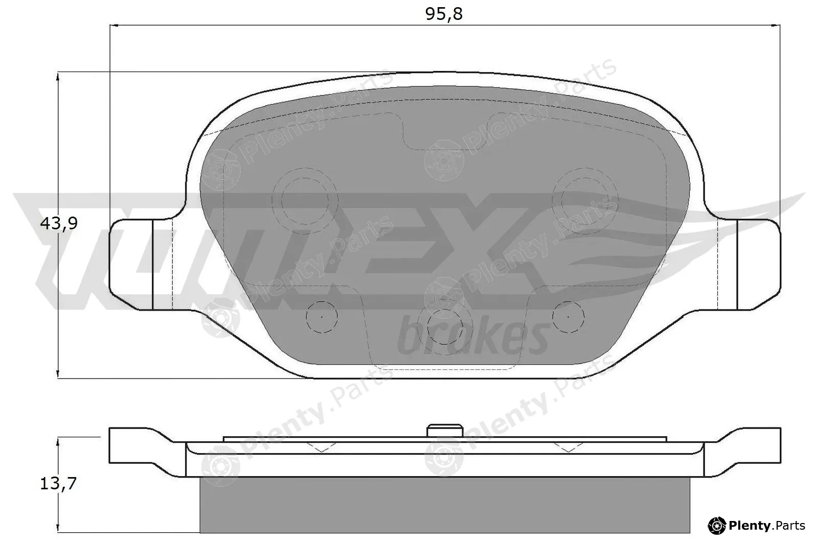 TOMEX Brakes TX12-701 — Brake Pad Set, disc brake