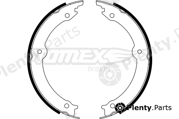 TOMEX Brakes TX23-33 — Brake Shoe Set, parking brake