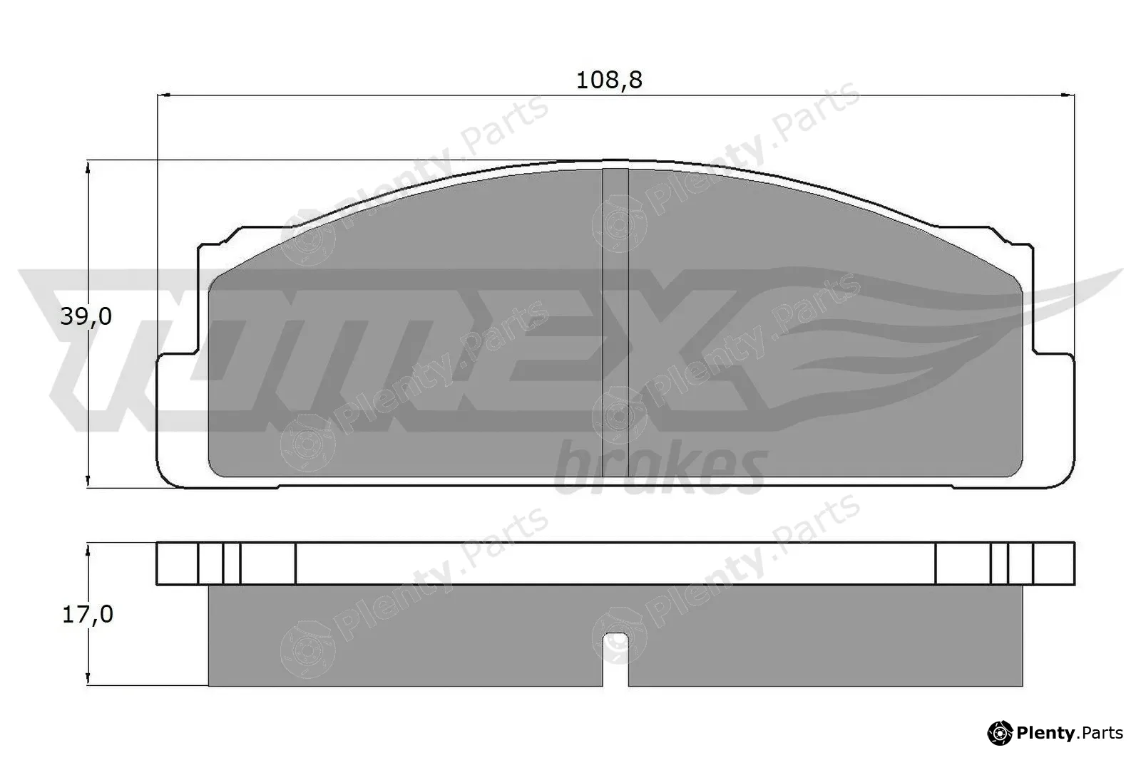 TOMEX Brakes TX10-23 — Brake Pad Set, disc brake