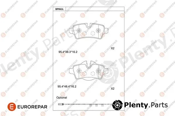 Eurorepar 1681253980 — Brake Pad Set, disc brake