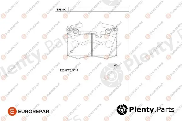 Eurorepar 1681274080 — Brake Pad Set, disc brake