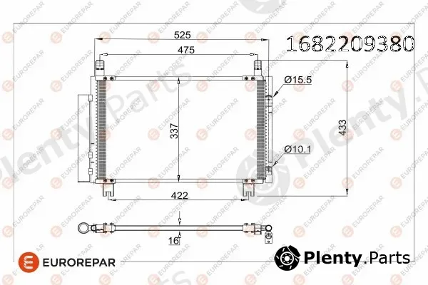Eurorepar 1682209380 — Condenser, air conditioning