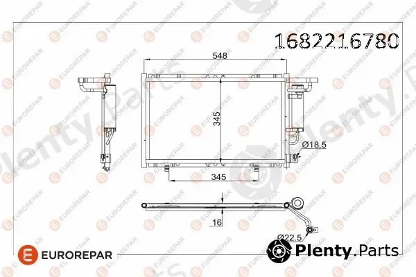 Eurorepar 1682216780 — Condenser, air conditioning