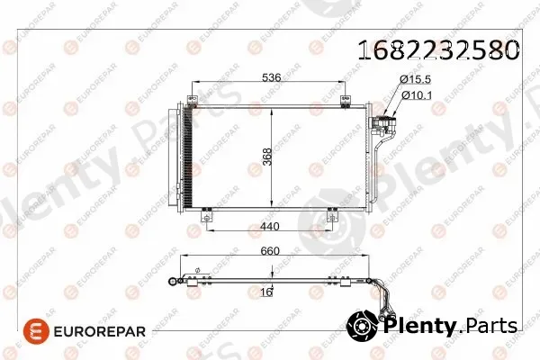 Eurorepar 1682232580 — Condenser, air conditioning