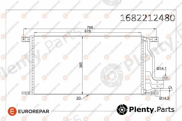 Eurorepar 1682212480 — Condenser, air conditioning