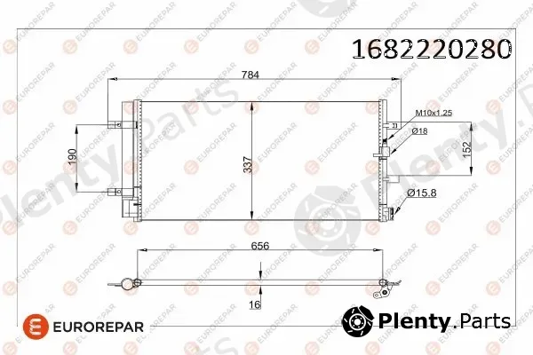 Eurorepar 1682220280 — Condenser, air conditioning