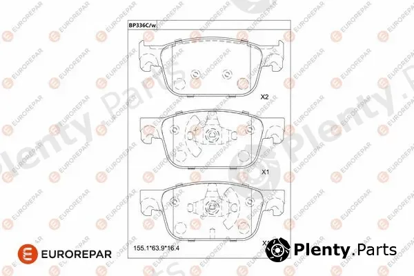 Eurorepar 1681244080 — Brake Pad Set, disc brake