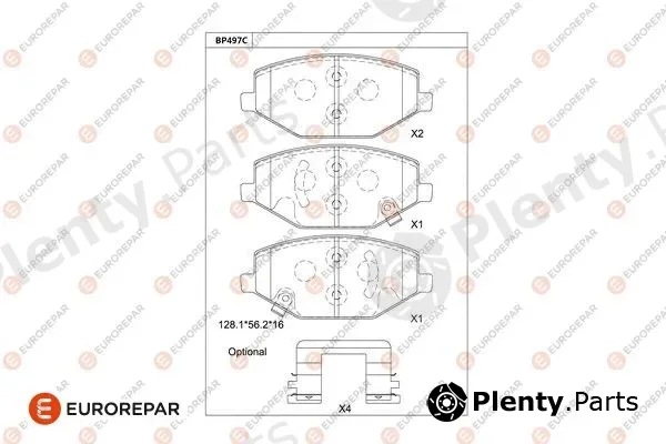 Eurorepar 1681245180 — Brake Pad Set, disc brake