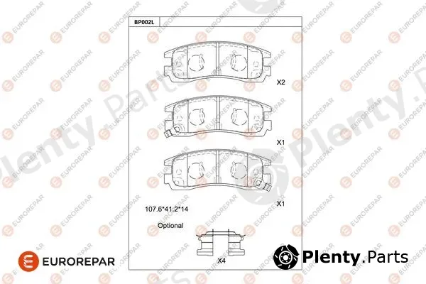 Eurorepar 1681214980 — Brake Pad Set, disc brake
