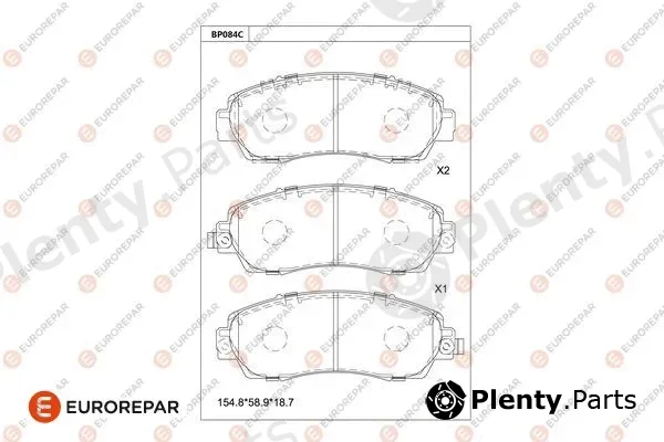 Eurorepar 1681207380 — Brake Pad Set, disc brake