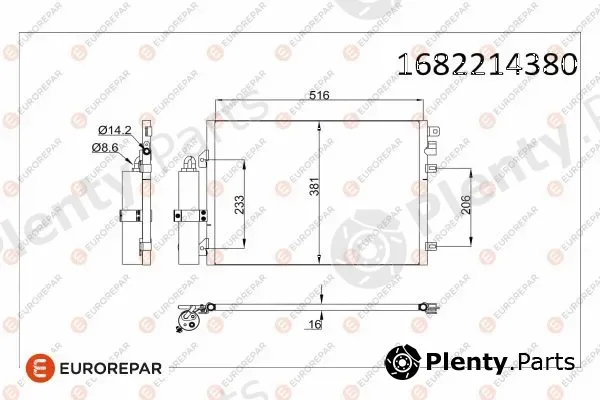 Eurorepar 1682214380 — Condenser, air conditioning