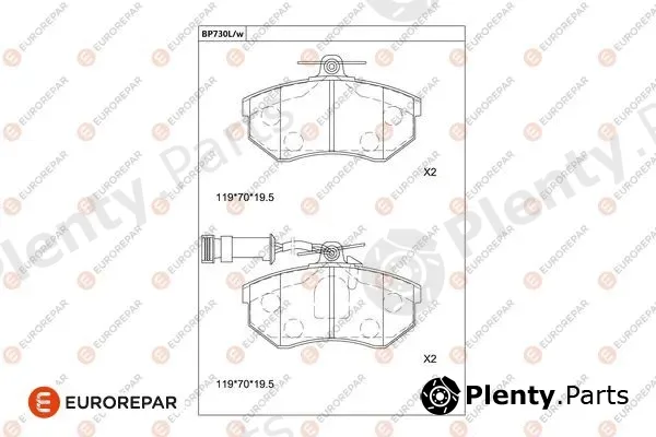 Eurorepar 1681259780 — Brake Pad Set, disc brake