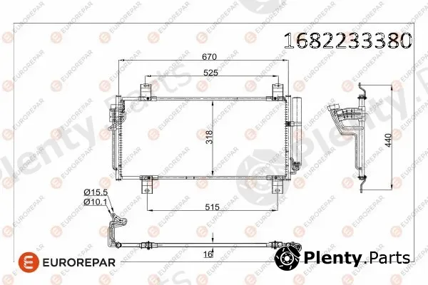 Eurorepar 1682233380 — Condenser, air conditioning