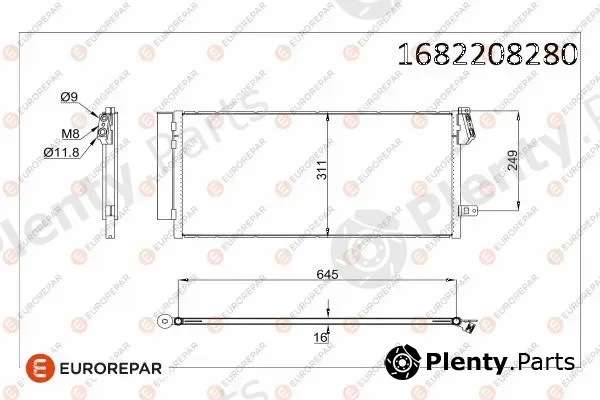 Eurorepar 1682208280 — Condenser, air conditioning