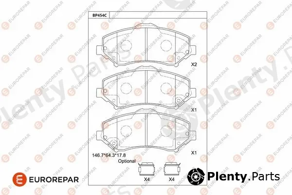 Eurorepar 1681232880 — Brake Pad Set, disc brake