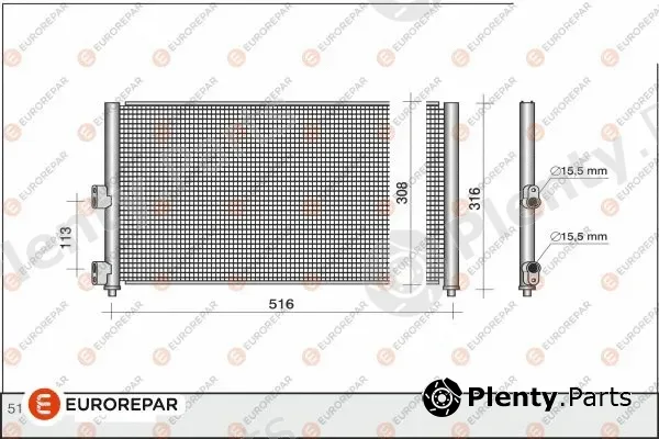 Eurorepar 1610162780 — Condenser, air conditioning