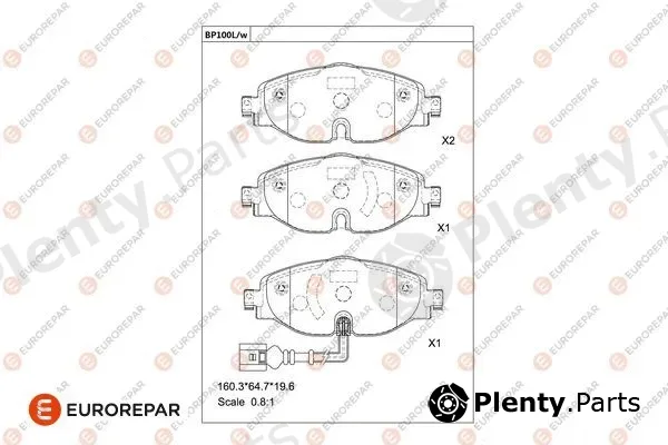 Eurorepar 1681217280 — Brake Pad Set, disc brake