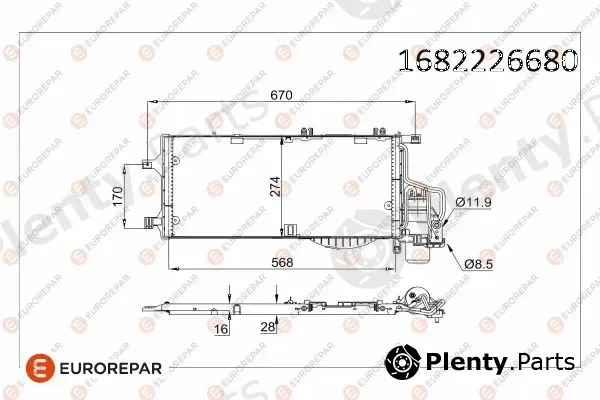 Eurorepar 1682226680 — Condenser, air conditioning