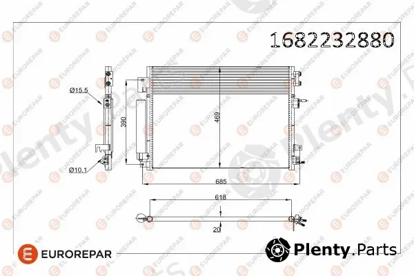 Eurorepar 1682232880 — Condenser, air conditioning