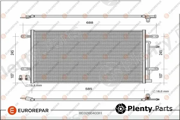 Eurorepar 1610160380 — Condenser, air conditioning