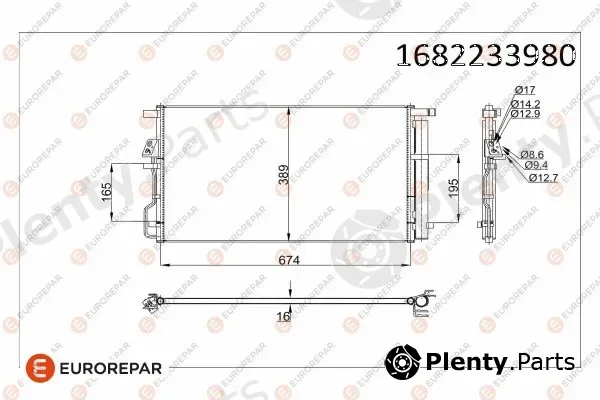 Eurorepar 1682233980 — Condenser, air conditioning