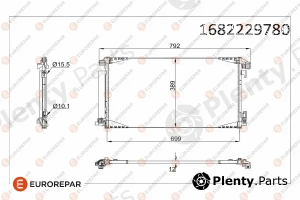Eurorepar 1682229780 — Condenser, air conditioning