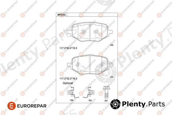 Eurorepar 1681282580 — Brake Pad Set, disc brake